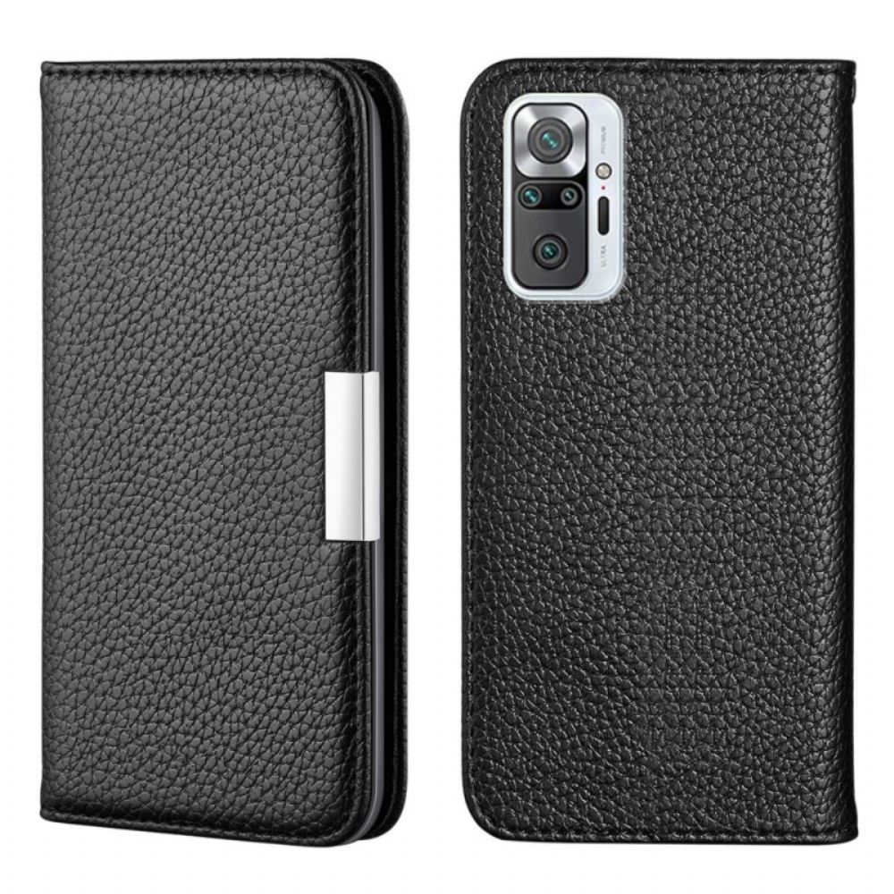 Schutzhülle Für Xiaomi Redmi Note 10 Pro Flip Case Ultraschickes Litschi-kunstleder