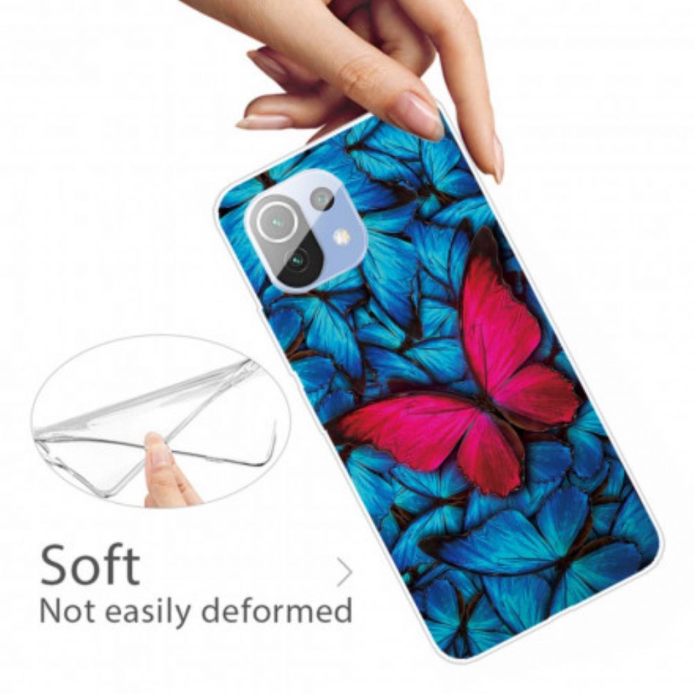 Handyhülle Für Xiaomi Mi 11 Pro Flexible Schmetterlinge