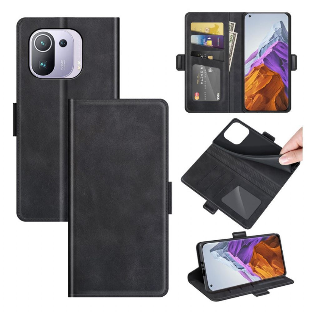 Lederhüllen Für Xiaomi Mi 11 Pro Flip Case Klassische Doppelklappe