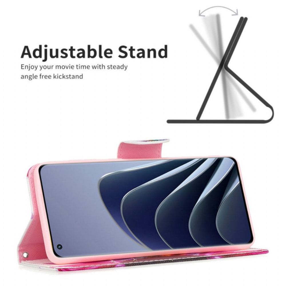 Flip Case Für OnePlus 10 Pro 5G Aquarell Blume