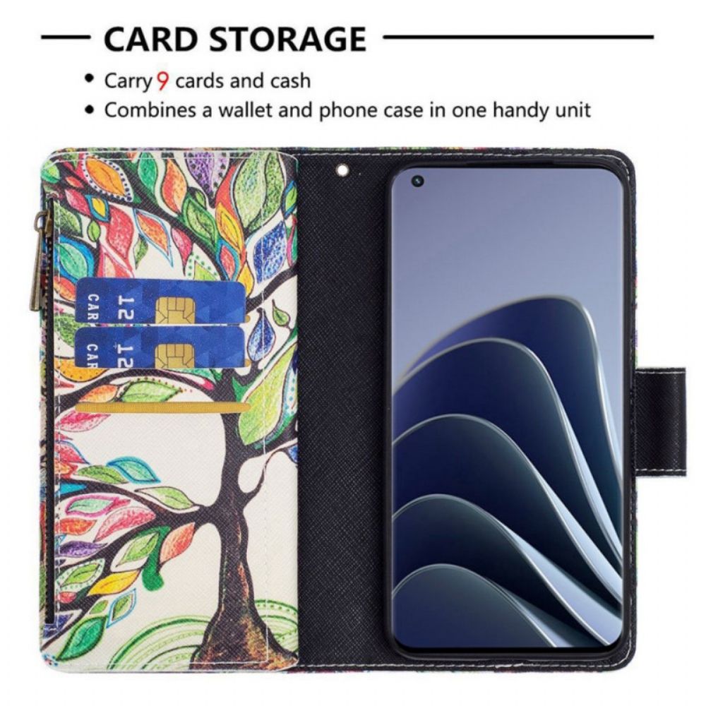Flip Case Für OnePlus 10 Pro 5G Baumtasche Mit Reißverschluss