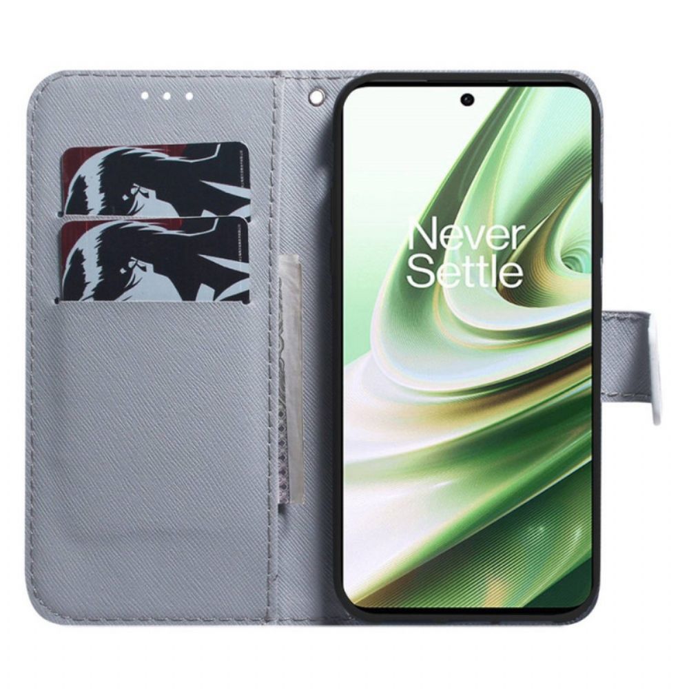 Flip Case Für OnePlus 10 Pro 5G Mit Kordel Tangahund
