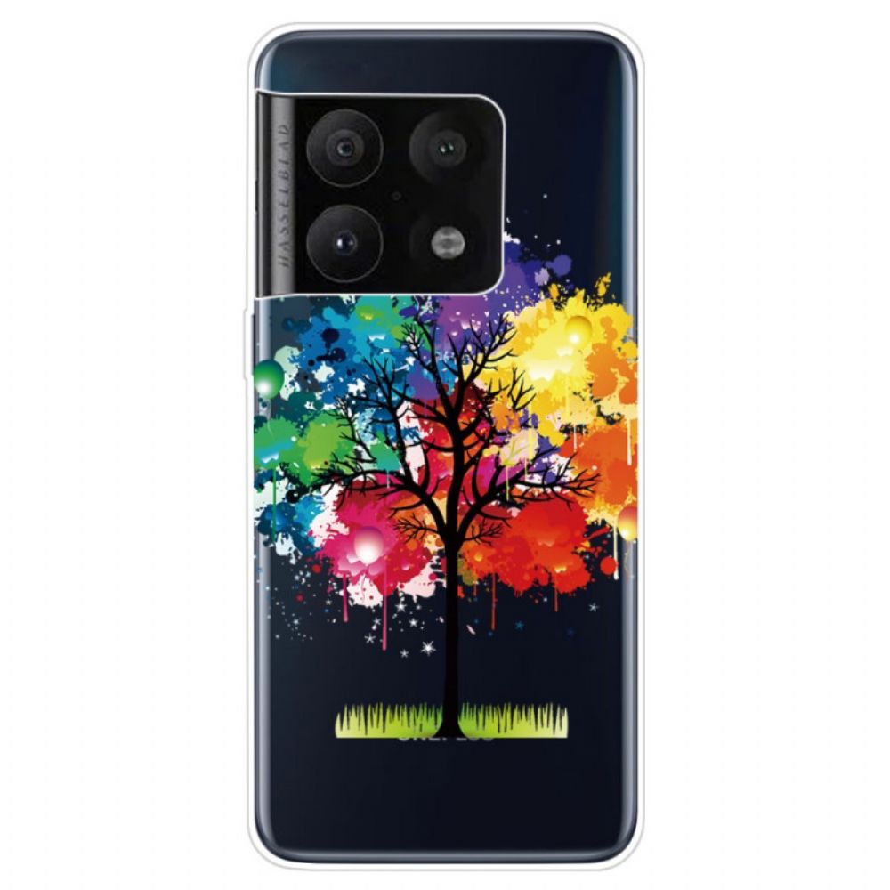 Hülle Für OnePlus 10 Pro 5G Aquarell Baum Transparent