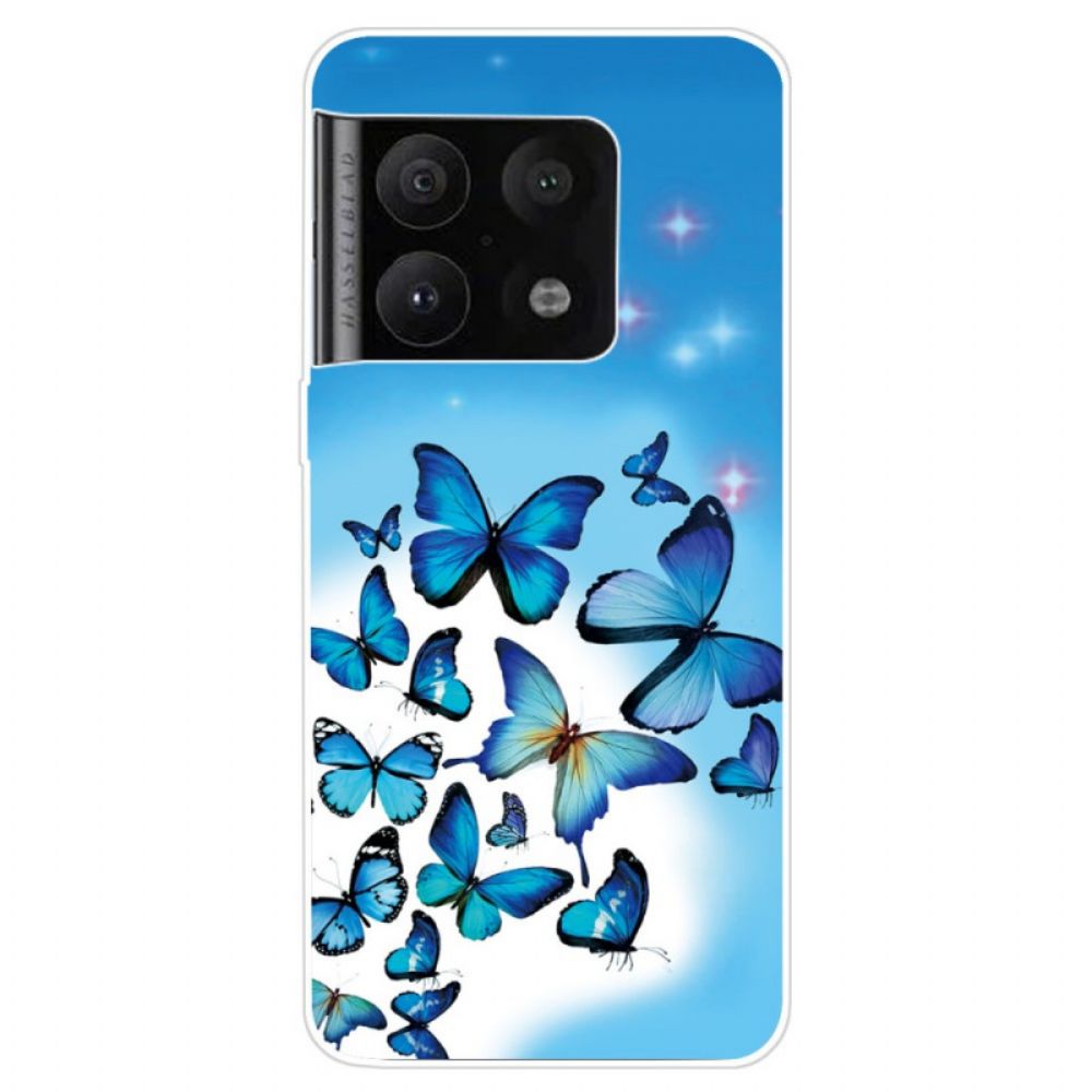 Hülle Für OnePlus 10 Pro 5G Flug Der Blauen Schmetterlinge