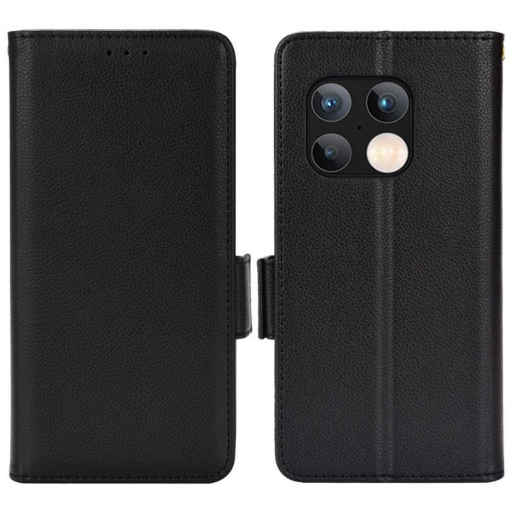 Lederhüllen Für OnePlus 10 Pro 5G Flip Case Doppelte Klappe Litschi Neue Farben