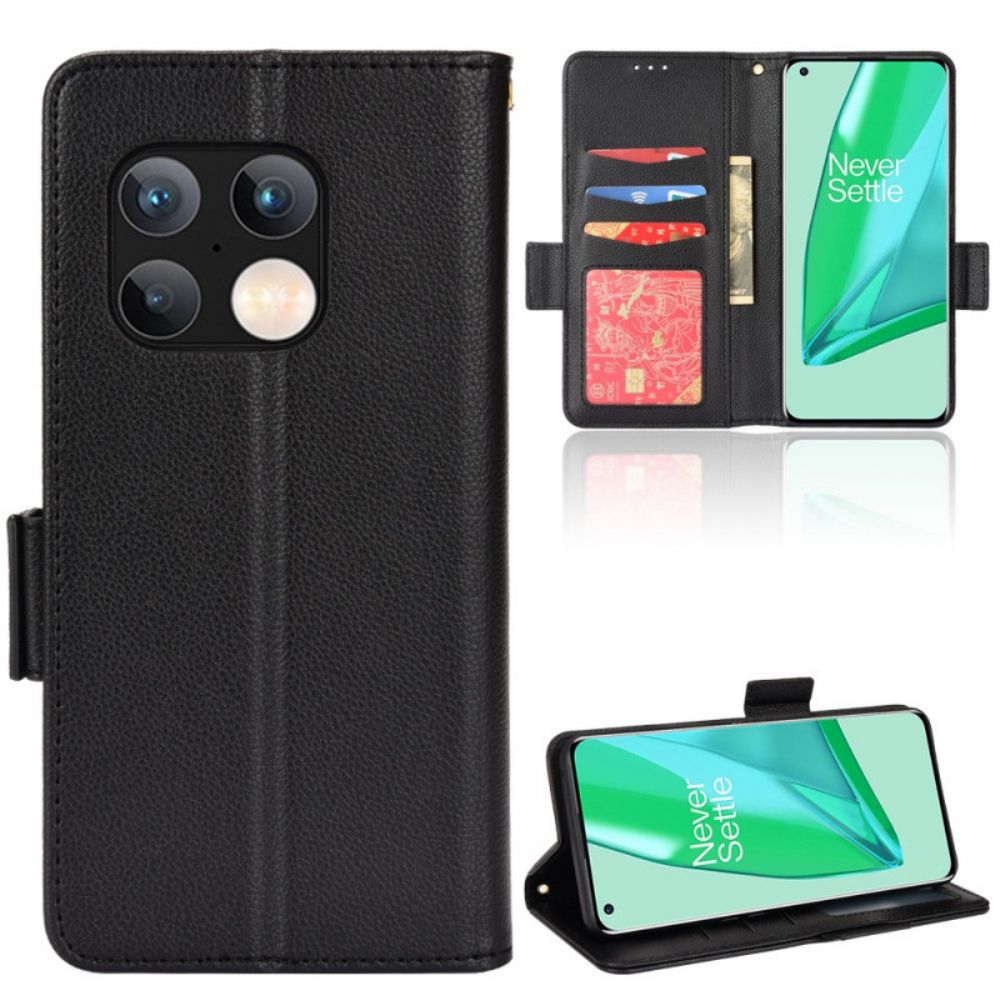 Lederhüllen Für OnePlus 10 Pro 5G Flip Case Doppelte Klappe Litschi Neue Farben
