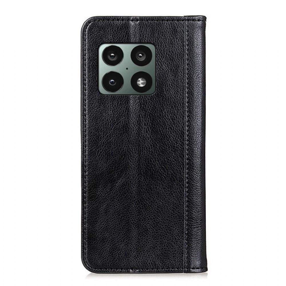 Schutzhülle Für OnePlus 10 Pro 5G Flip Case Ausführung In Farbigem Litschi-leder