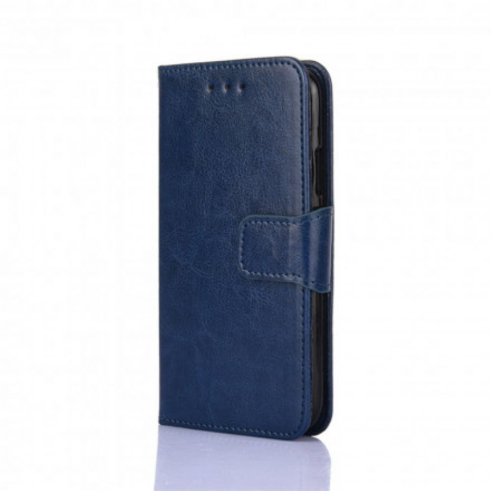 Flip Case Für Xiaomi Mi 11i 5G / Poco F3 Farbiger Ledereffekt