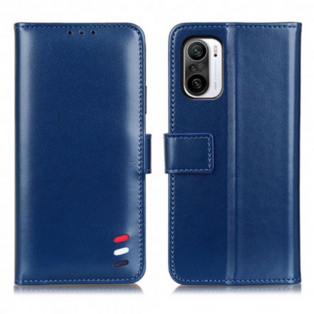 Flip Case Für Xiaomi Mi 11i 5G / Poco F3 Tricolor Ledereffekt