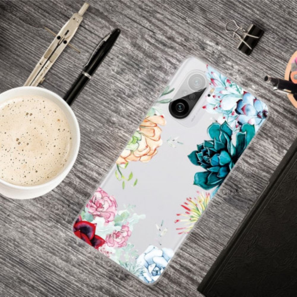 Handyhülle Für Xiaomi Mi 11i 5G / Poco F3 Nahtlose Aquarellblumen