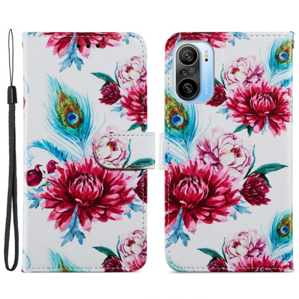 Lederhüllen Für Xiaomi Mi 11i 5G / Poco F3 Intensive Blüten