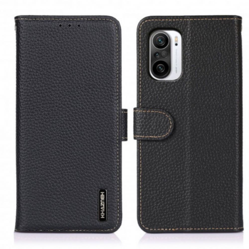 Lederhüllen Für Xiaomi Mi 11i 5G / Poco F3 Litschi Khazneh Leder