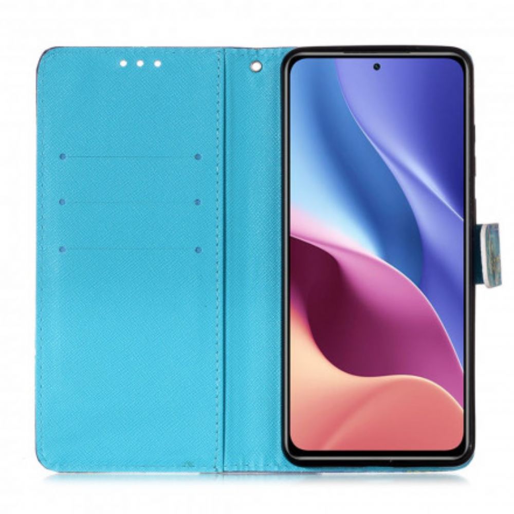 Lederhüllen Für Xiaomi Mi 11i 5G / Poco F3 Wasserfarbener Traumfänger
