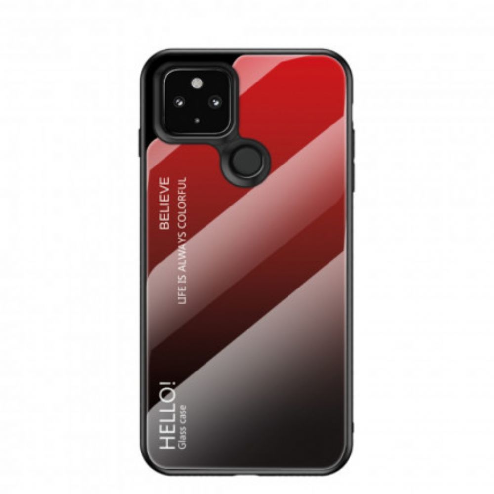 Handyhülle Für Google Pixel 4A 5G Hallo Tempered Glass