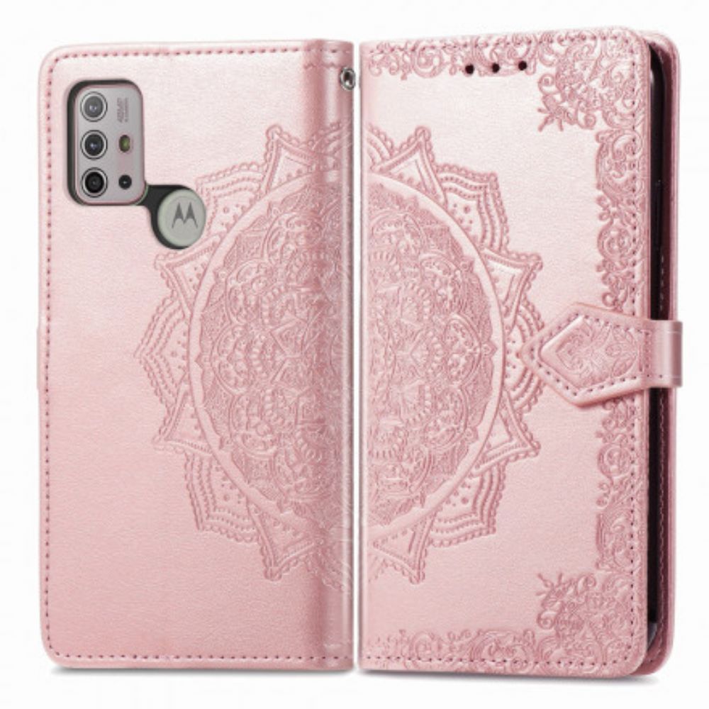 Lederhüllen Für Moto G10 / G30 Mandala Aus Dem Mittelalter