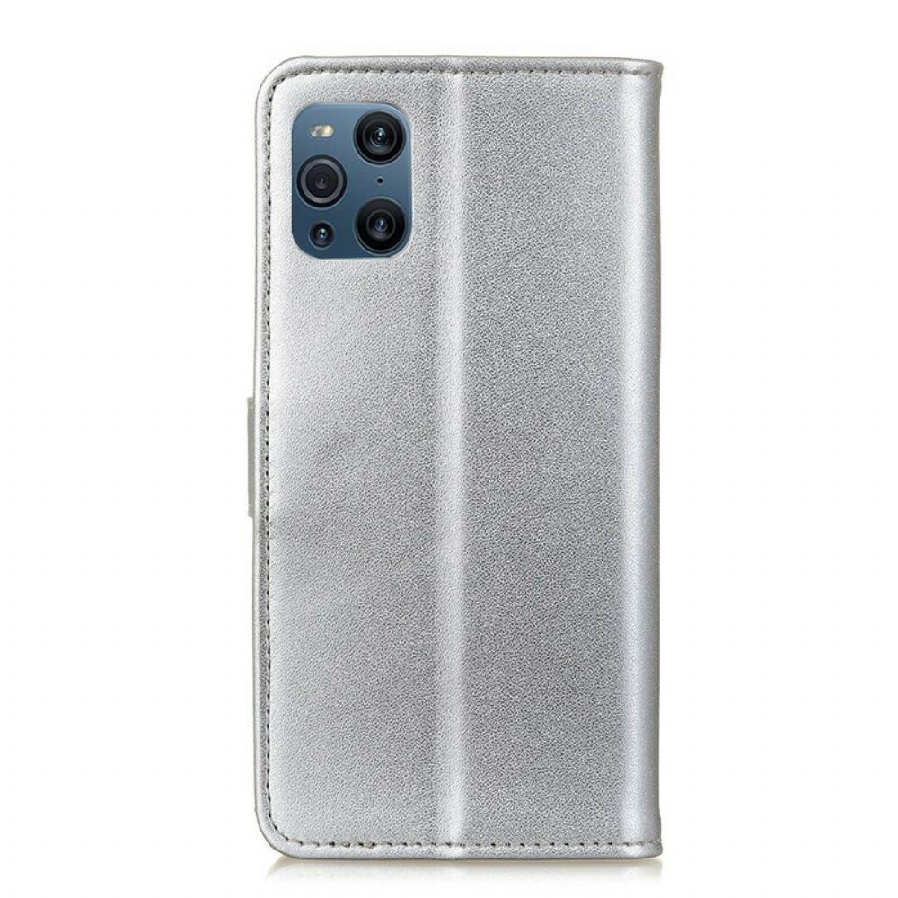 Lederhüllen Für Oppo Find X3 / X3 Pro Einfaches Kunstleder