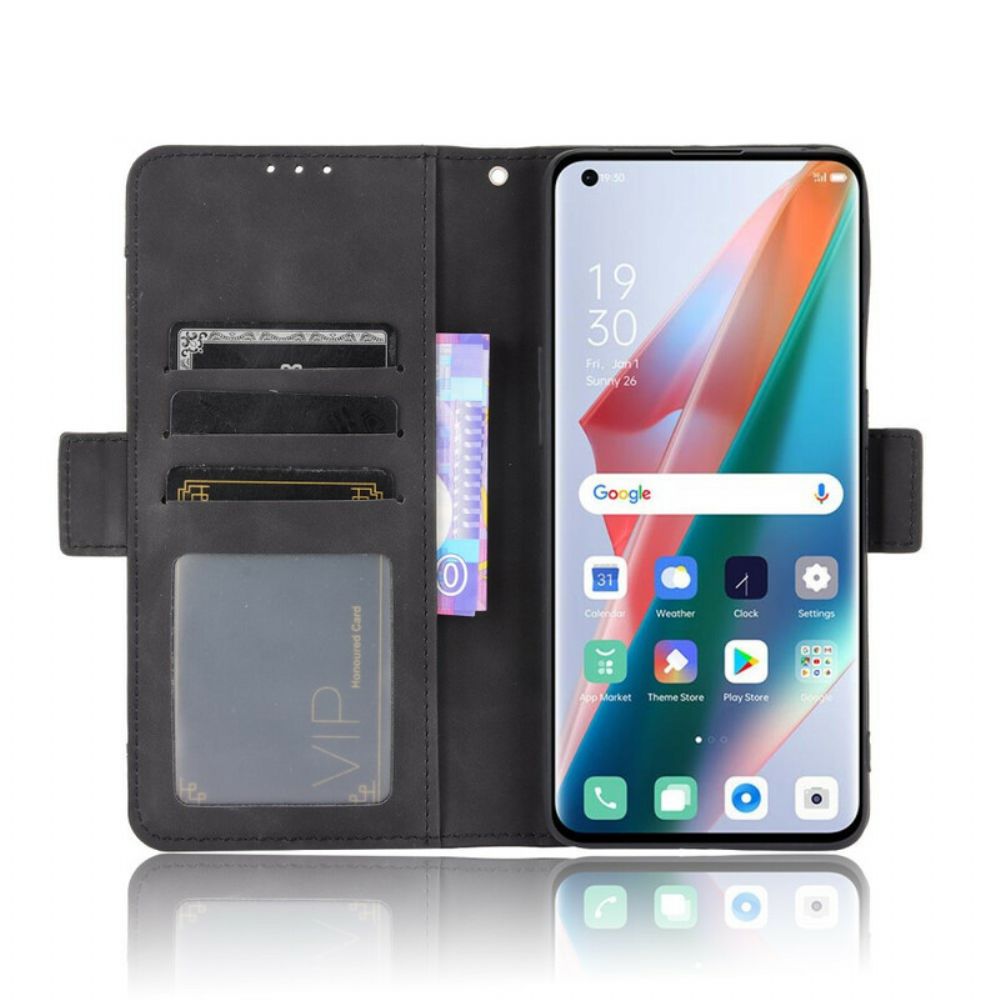 Lederhüllen Für Oppo Find X3 / X3 Pro Erstklassige Multi-karte