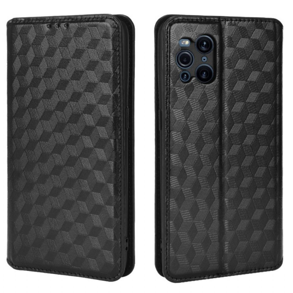 Schutzhülle Für Oppo Find X3 / X3 Pro Flip Case Diamant-leder-effekt
