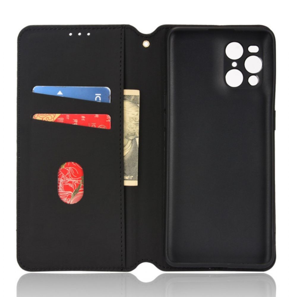 Schutzhülle Für Oppo Find X3 / X3 Pro Flip Case Diamant-leder-effekt