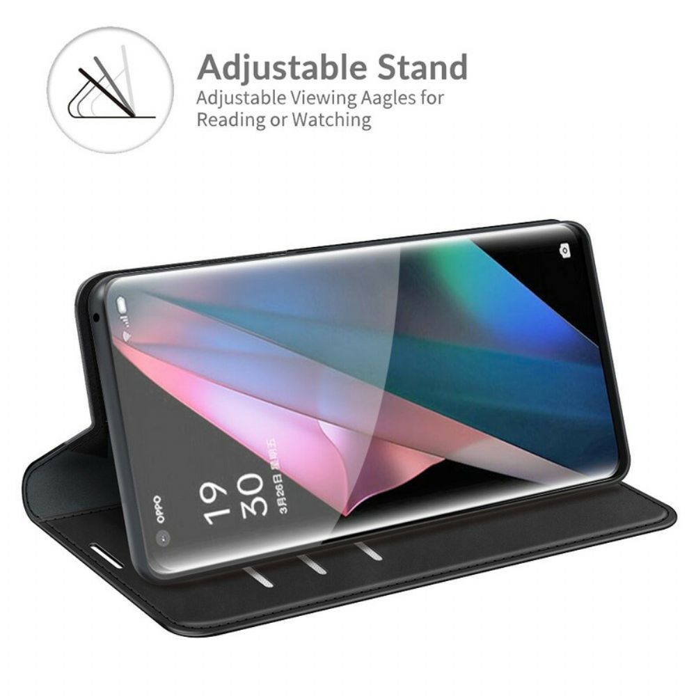 Schutzhülle Für Oppo Find X3 / X3 Pro Flip Case Weicher Ledereffekt
