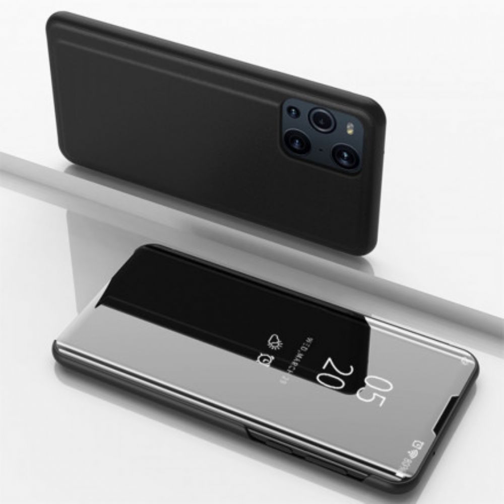 Schutzhülle Für Oppo Find X3 / X3 Pro Spiegel Und Kunstleder