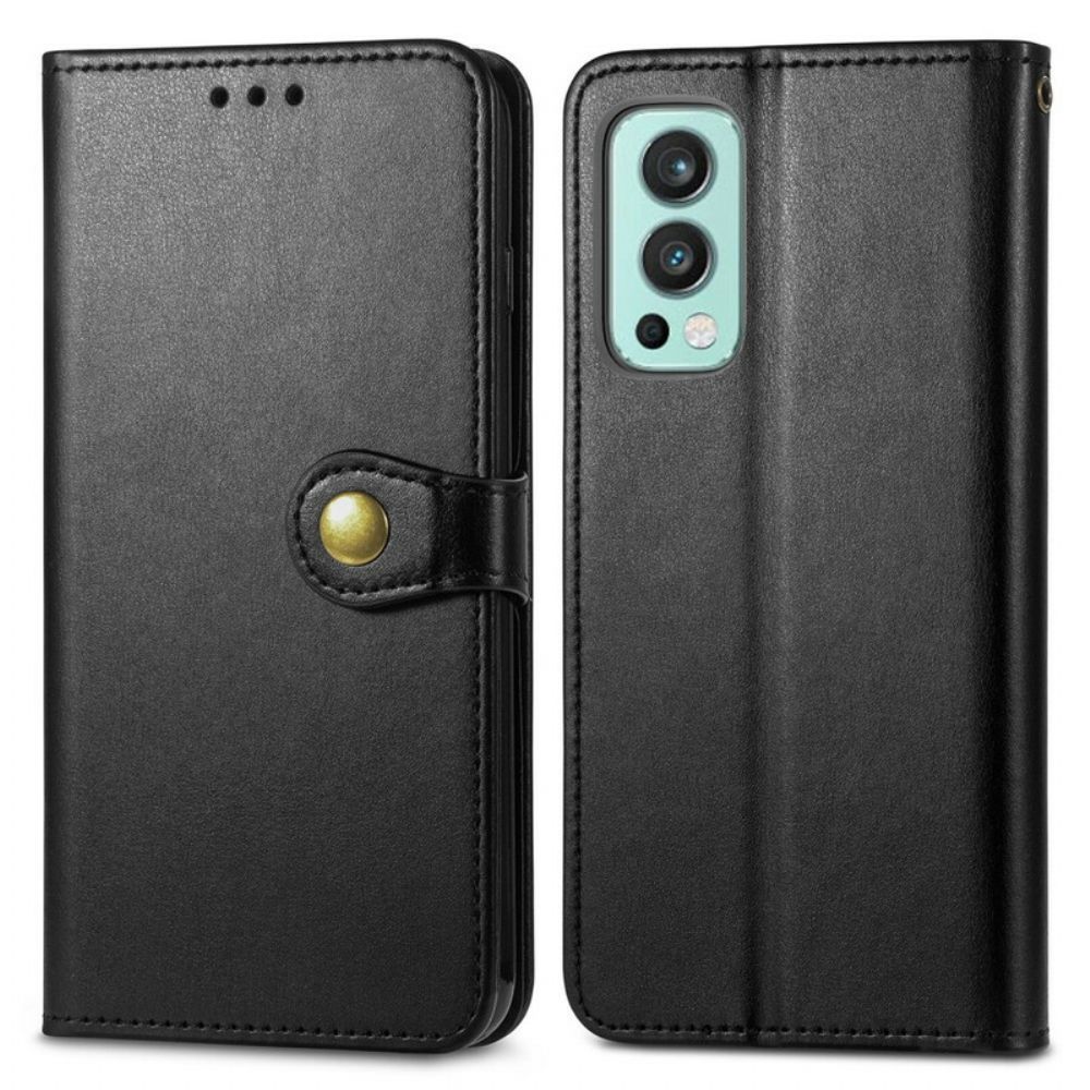 Flip Case Für OnePlus Nord 2 5G Kunstleder Und Vintage-verschluss