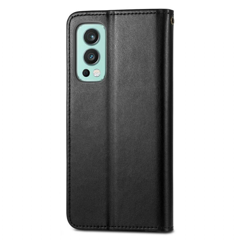 Flip Case Für OnePlus Nord 2 5G Kunstleder Und Vintage-verschluss