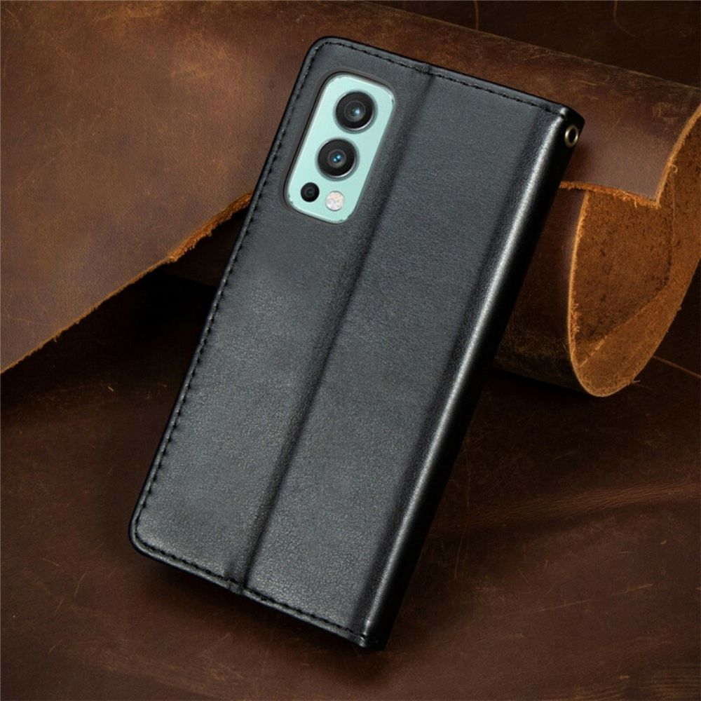 Flip Case Für OnePlus Nord 2 5G Kunstleder Und Vintage-verschluss