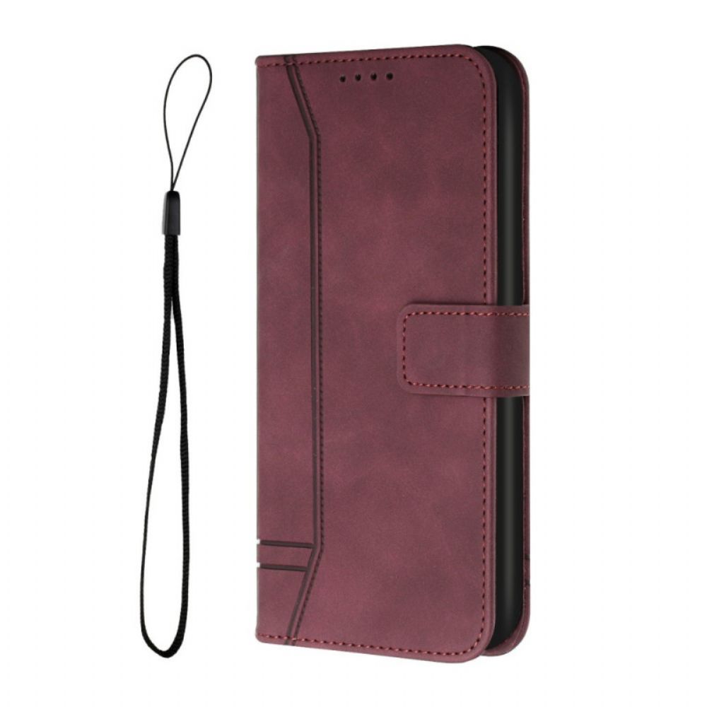 Flip Case Für OnePlus Nord 2 5G Lächeln Mit Lanyard
