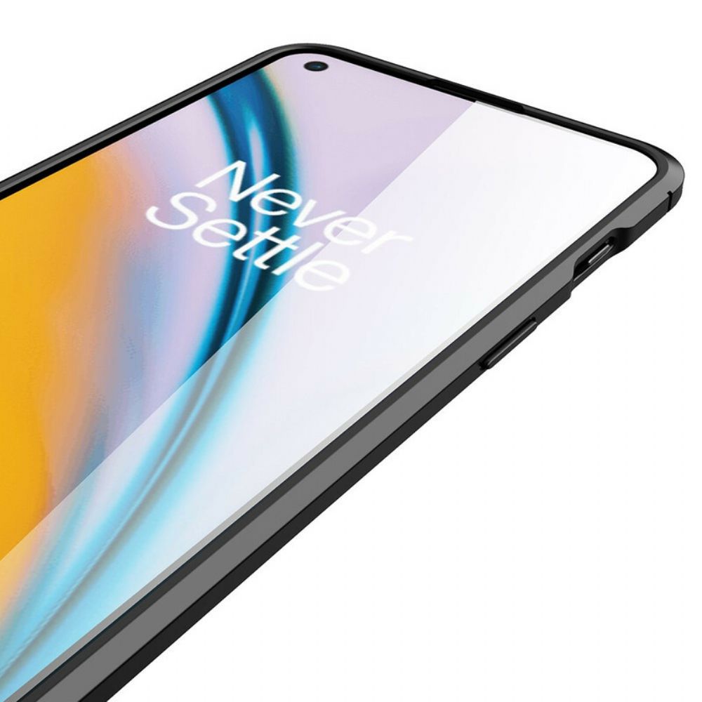 Hülle Für OnePlus Nord 2 5G Doppellinie Litschi-leder-effekt