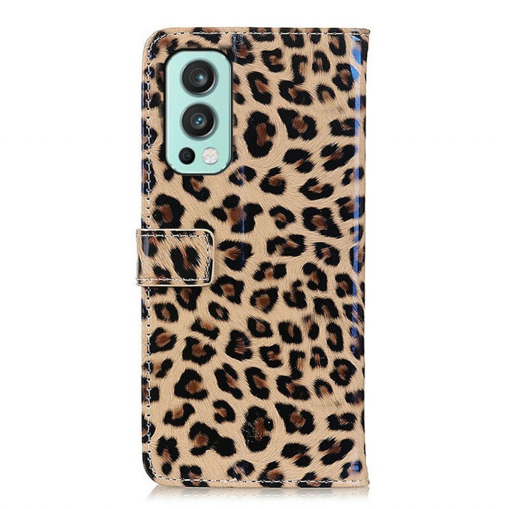 Lederhüllen Für OnePlus Nord 2 5G Einzelner Leopard