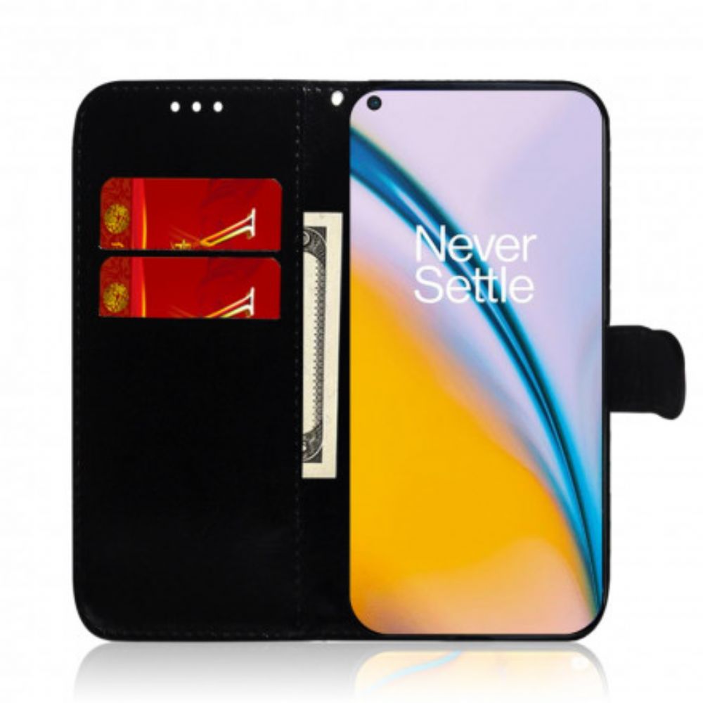 Lederhüllen Für OnePlus Nord 2 5G Spiegelabdeckung Aus Kunstleder