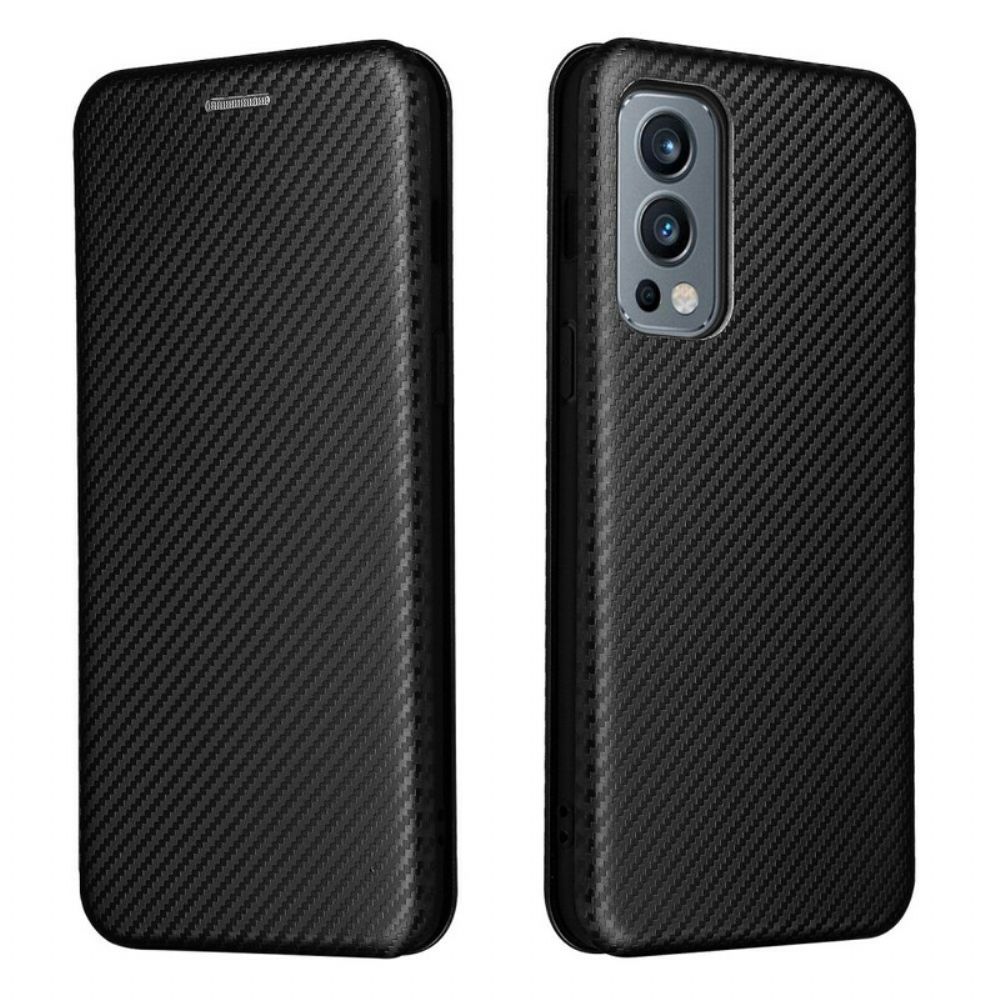 Schutzhülle Für OnePlus Nord 2 5G Flip Case Farbiges Carbon-silikon