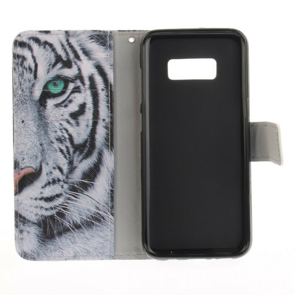 Flip Case Für Samsung Galaxy S8 Tigergesicht