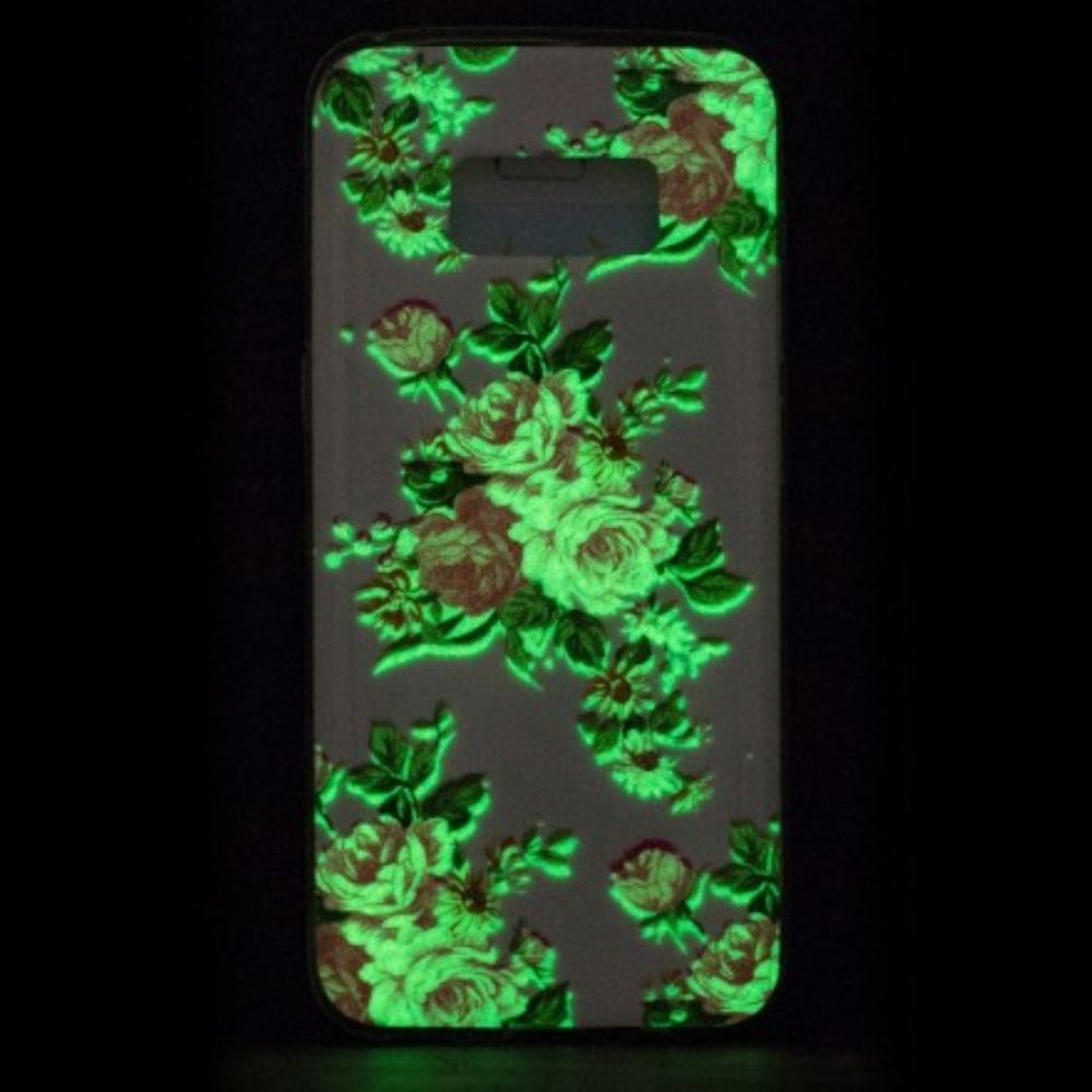 Hülle Für Samsung Galaxy S8 Fluoreszierende Freiheitsblumen
