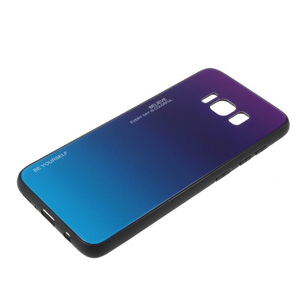 Hülle Für Samsung Galaxy S8 Sei Du Selbst Gehärtetes Glas