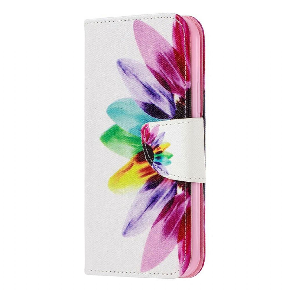 Flip Case Für iPhone 11 Pro Aquarell Blume