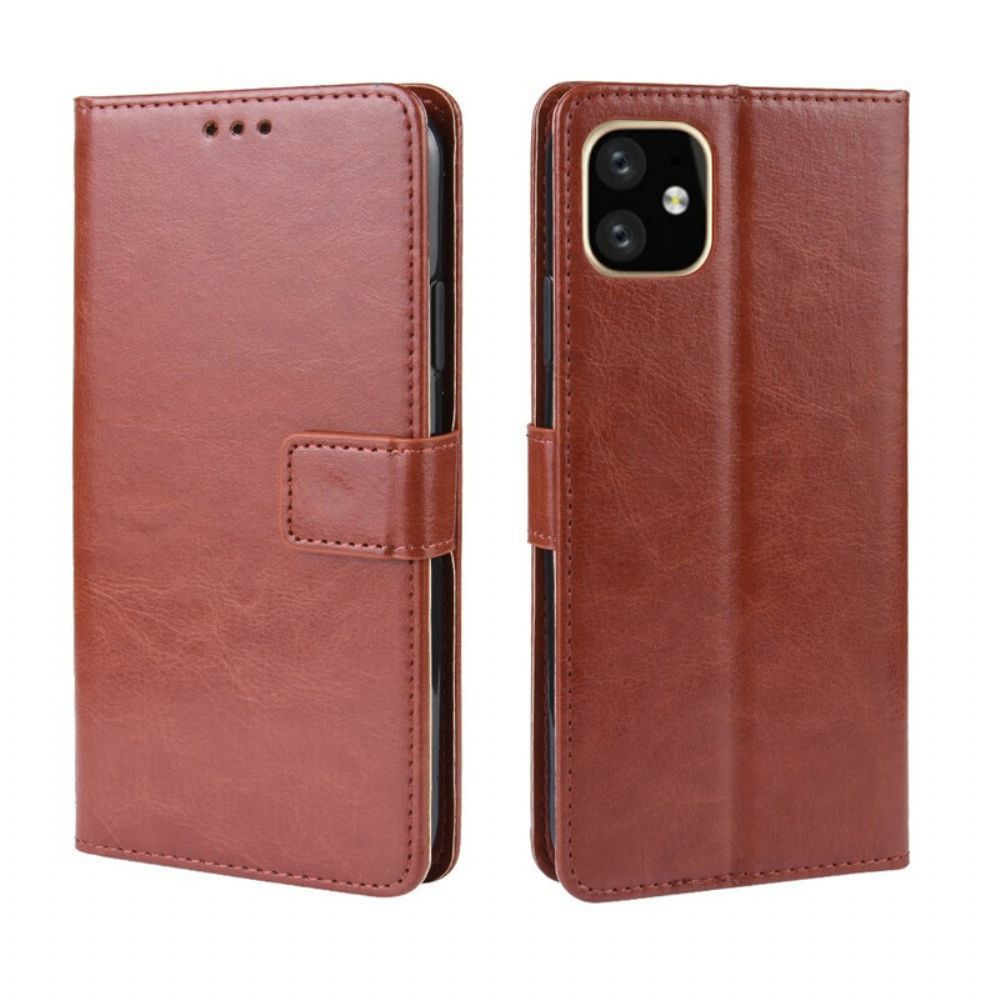 Flip Case Für iPhone 11 Pro Mit Kordel Farbiger Riemen In Lederoptik