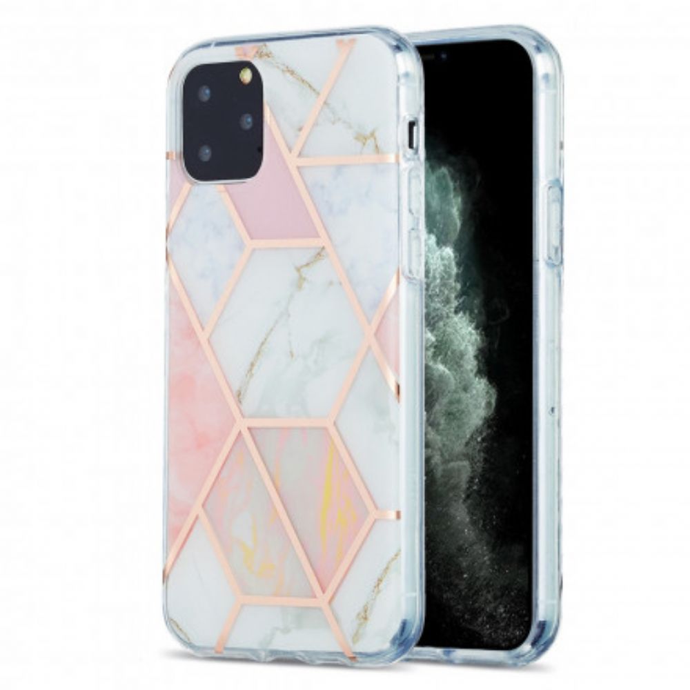 Hülle Für iPhone 11 Pro Auffälliger Geometrischer Marmor