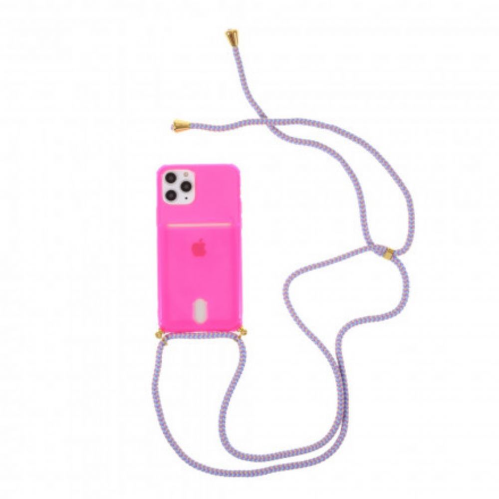 Hülle Für iPhone 11 Pro Mit Kordel Mit Kordelzug Mit Kartenhalter