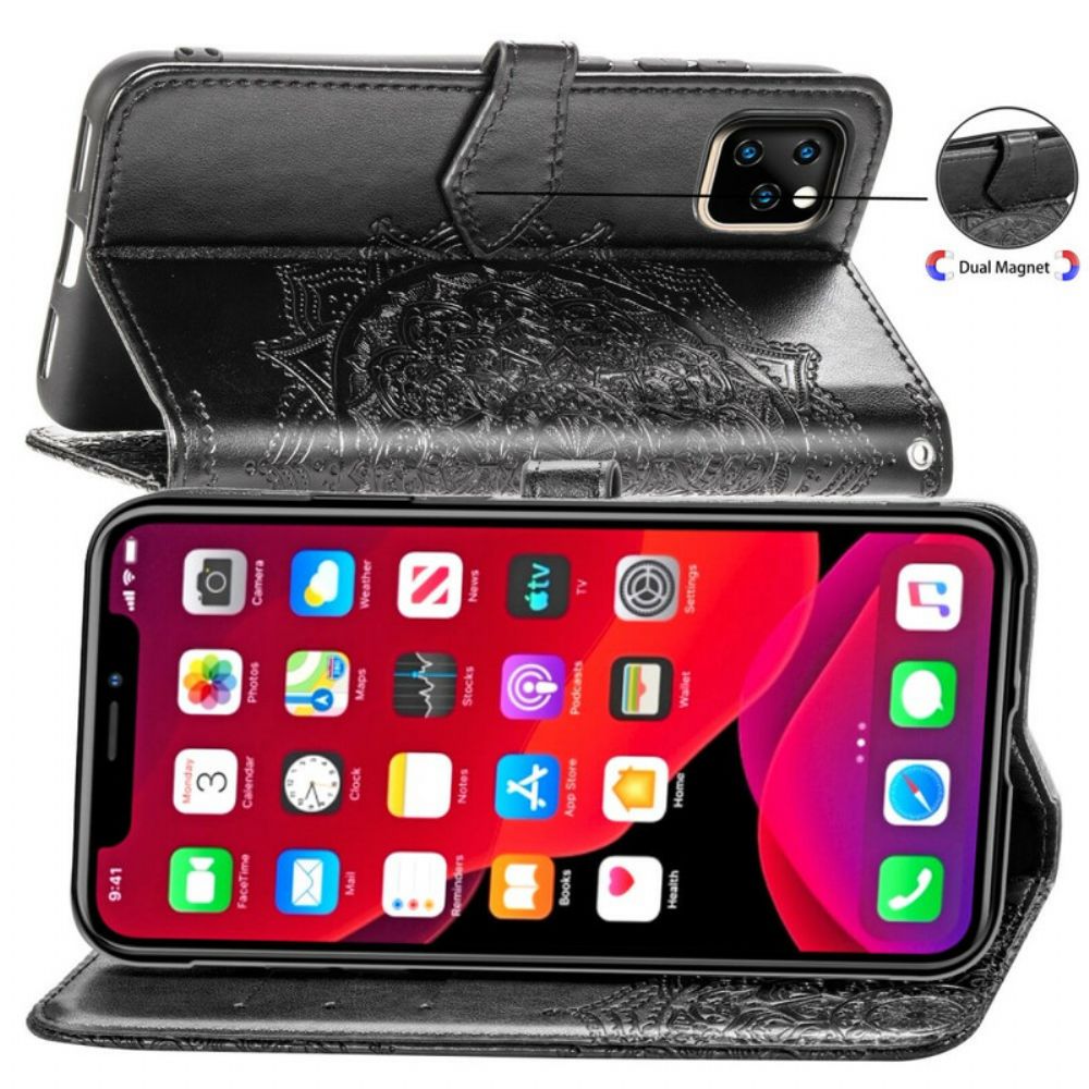 Lederhüllen Für iPhone 11 Pro Mandala Aus Dem Mittelalter