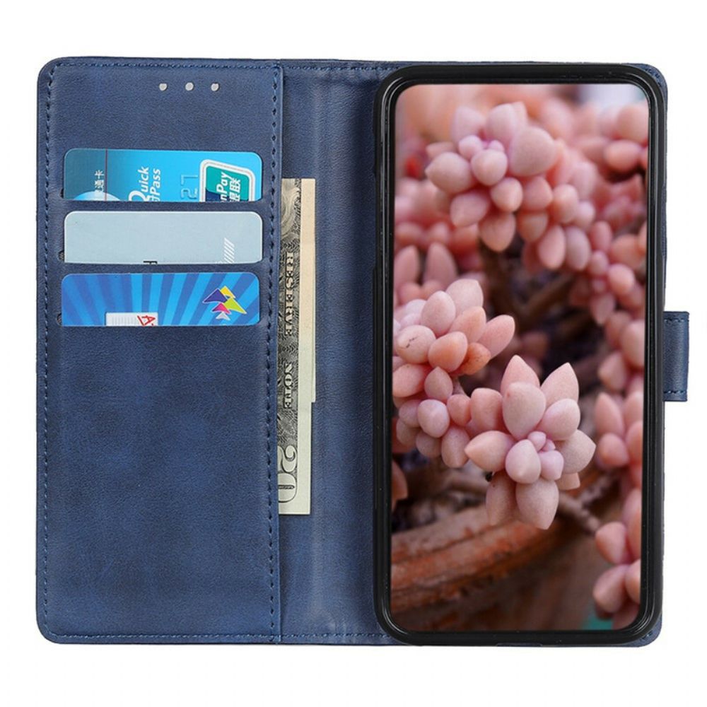 Flip Case Für OnePlus 8T Retro-mattleder-effekt