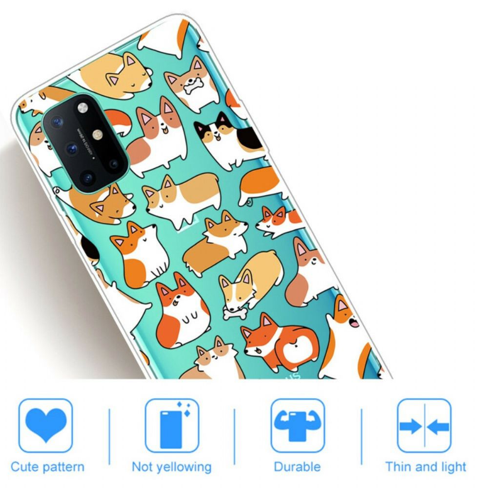 Hülle Für OnePlus 8T Transparente Mehrere Hunde