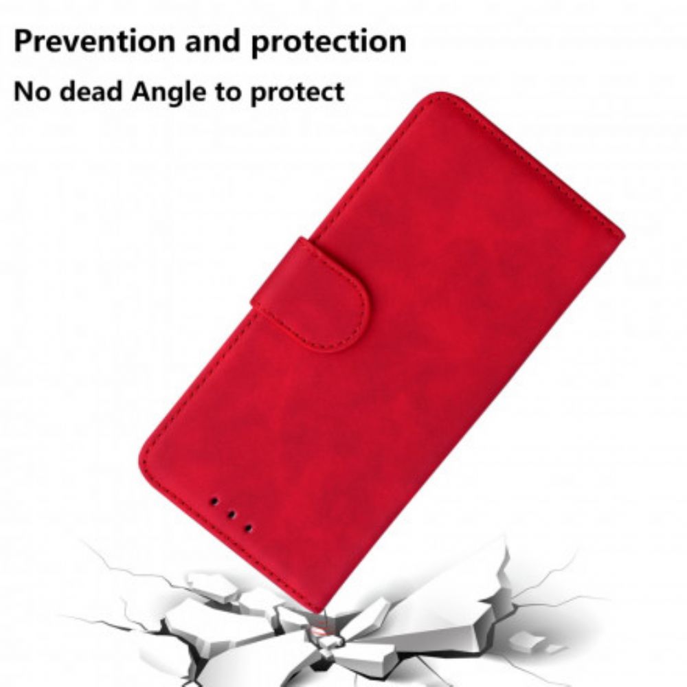Lederhüllen Für OnePlus 8T Einfarbiger Ledereffekt