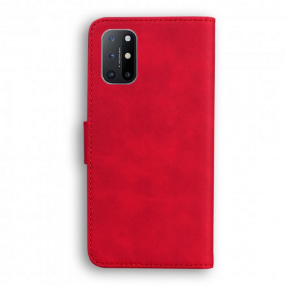 Lederhüllen Für OnePlus 8T Einfarbiger Ledereffekt