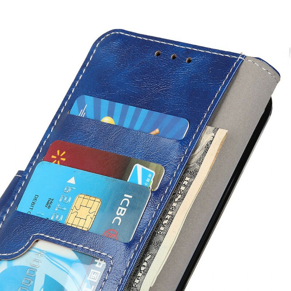 Lederhüllen Für OnePlus 8T Glänzende Und Sichtbare Nähte