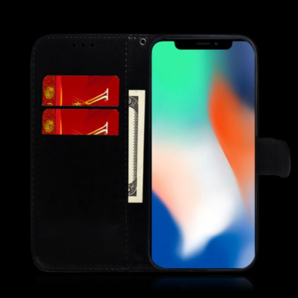 Lederhüllen Für OnePlus 8T Spiegel Mit Kunstlederbezug