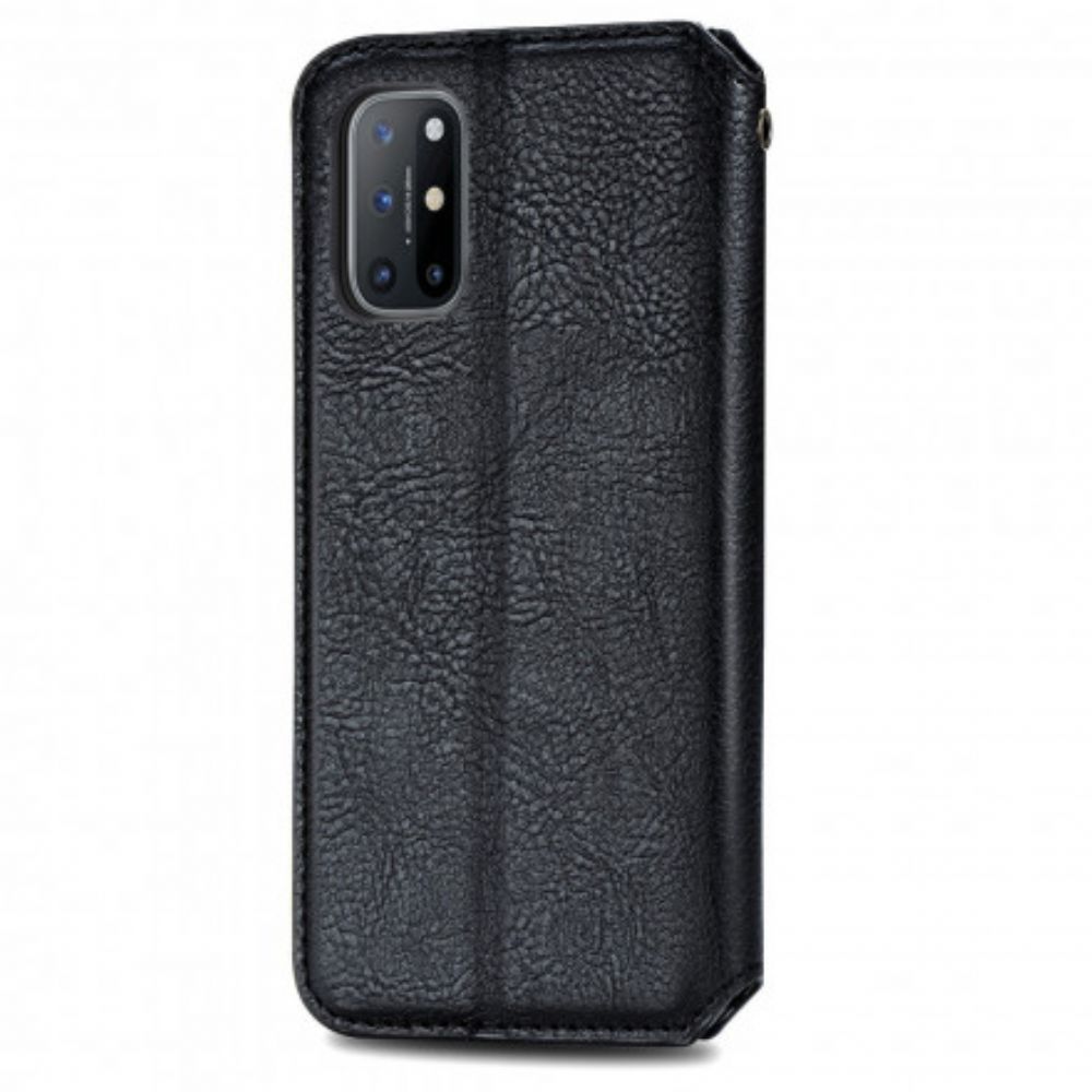 Schutzhülle Für OnePlus 8T Flip Case Ledereffekt Mit Rautenstruktur
