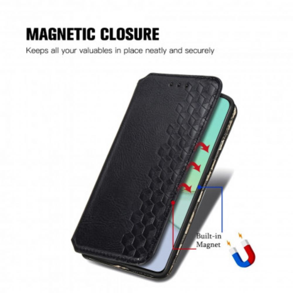 Schutzhülle Für OnePlus 8T Flip Case Ledereffekt Mit Rautenstruktur