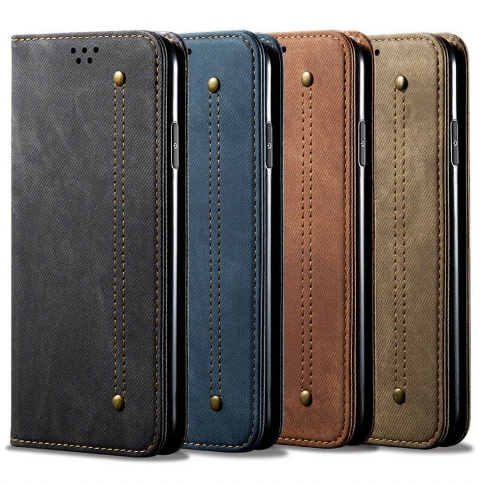 Schutzhülle Für OnePlus 8T Flip Case Lederimitat Mit Jeansstruktur